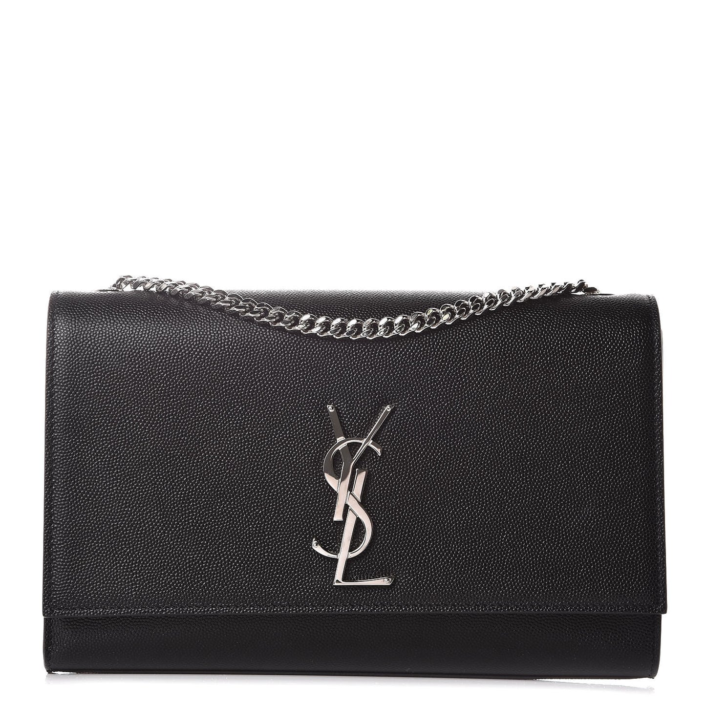 Grain De Poudre Medium Classic Monogram Kate Satchel Black