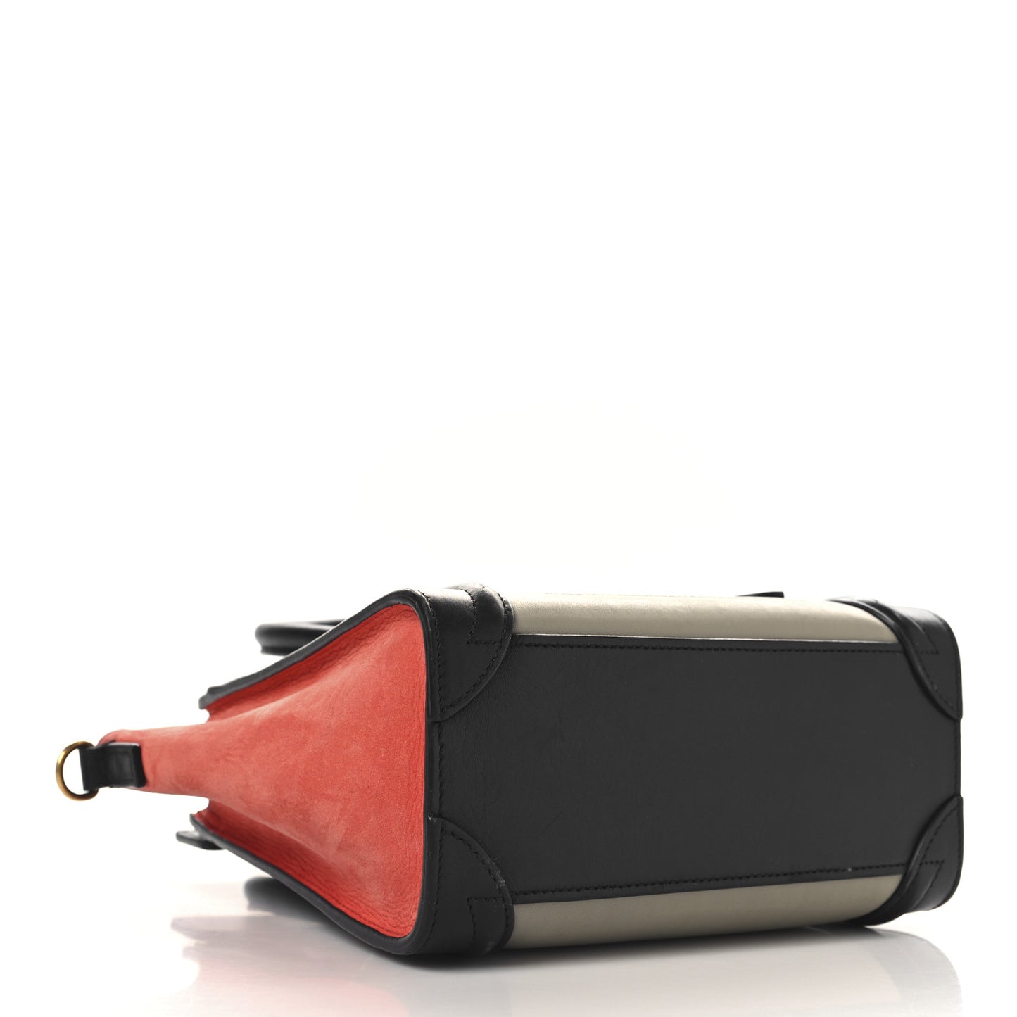 Smooth Calfskin Nubuck Nano Tri-Color Luggage Beige