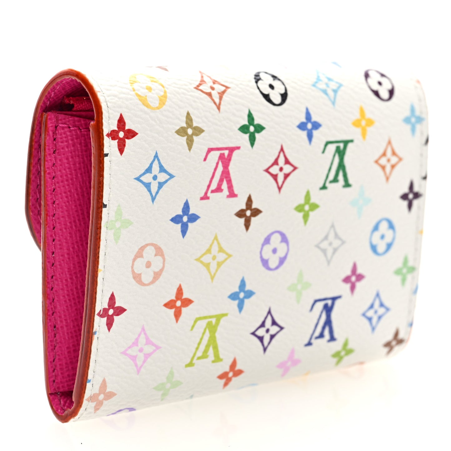 LV X TM Monogram Multicolor Rosalie Coin Purse White Kawaii Pink