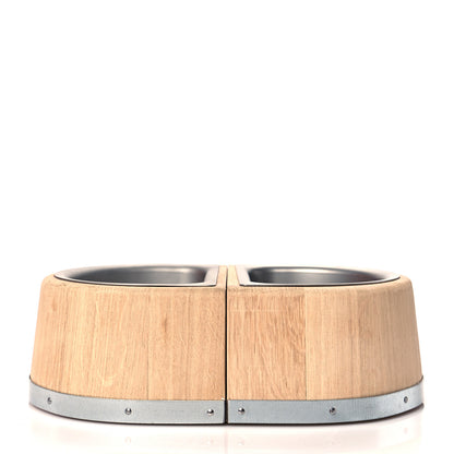 Hermes Oak Wood Small Chaine d'Ancre Dog Bowl Naturel 2 of 7