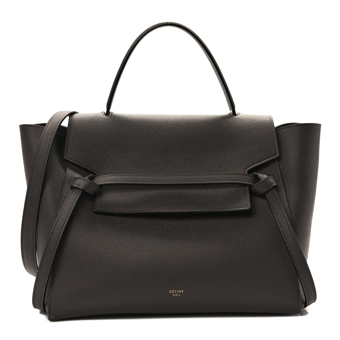 Grained Calfskin Mini Belt Bag Grey