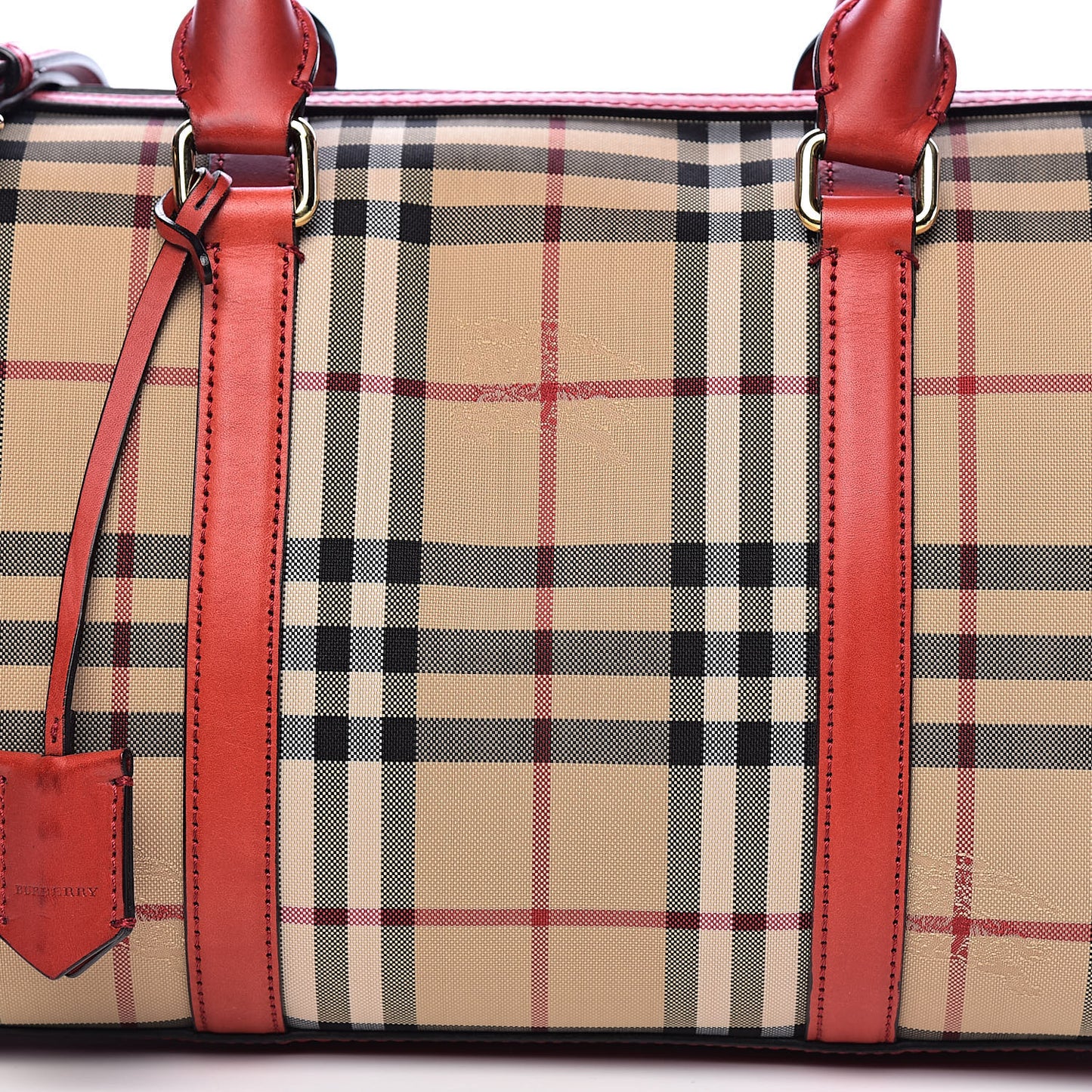 Horseferry Check Medium Alchester Bowling Bag Red