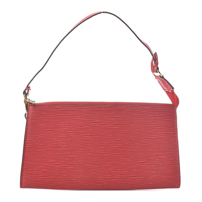 Louis Vuitton Epi Pochette Accessories 24 Castillan Red 1 of 10
