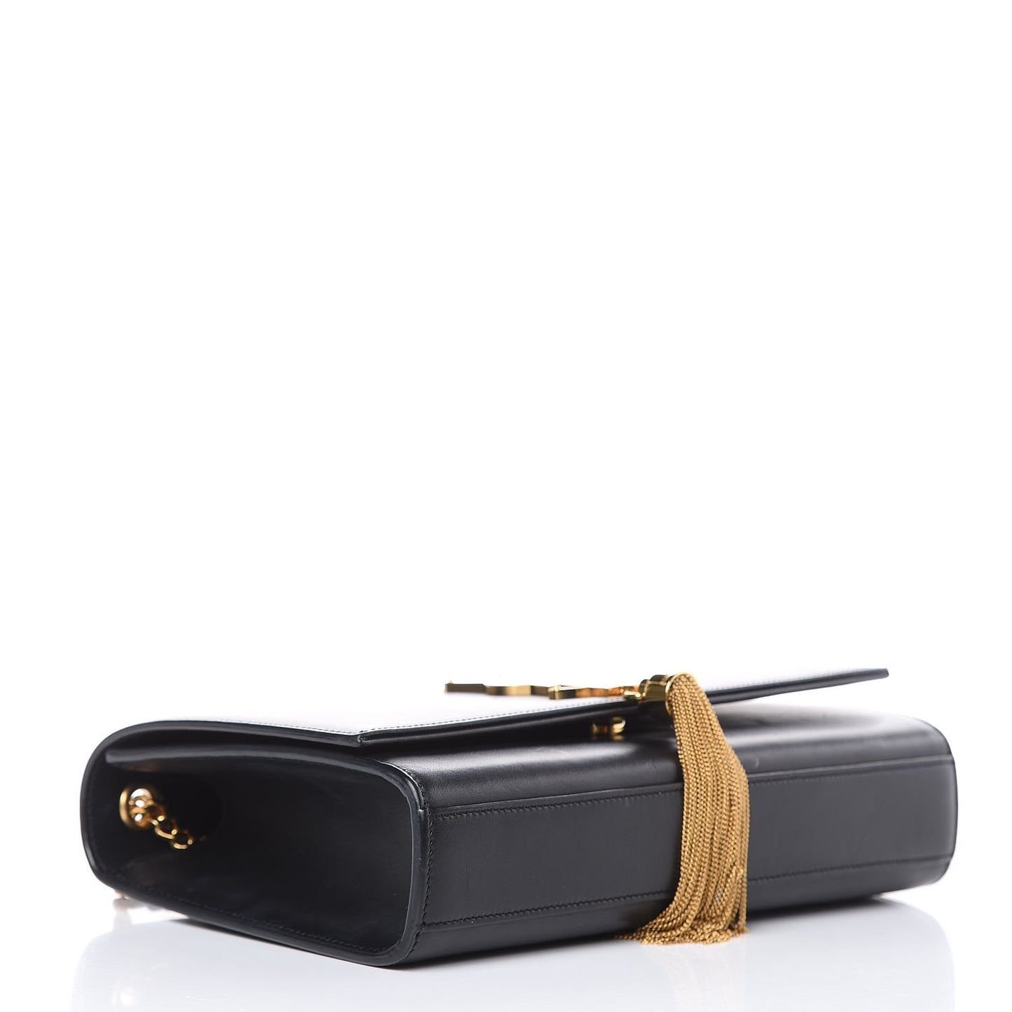 Smooth Calfskin Medium Classic Monogram Kate Tassel Satchel Black