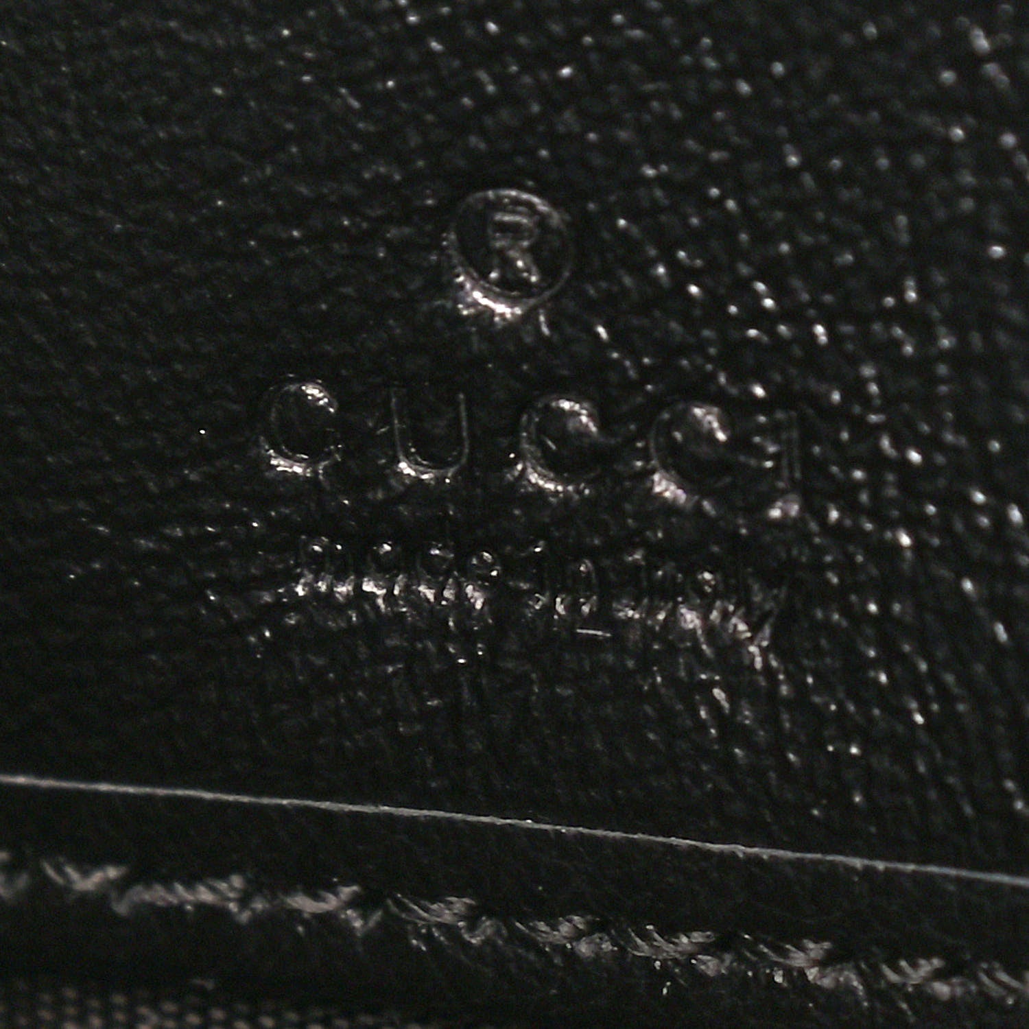Gucci Vintage Effect Calfskin Matelasse Diagonal Torchon GG Marmont Zip Around Wallet Black Romantic Cherry 6 of 9