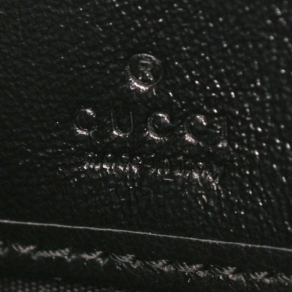 Gucci Vintage Effect Calfskin Matelasse Diagonal Torchon GG Marmont Zip Around Wallet Black Romantic Cherry 6 of 9