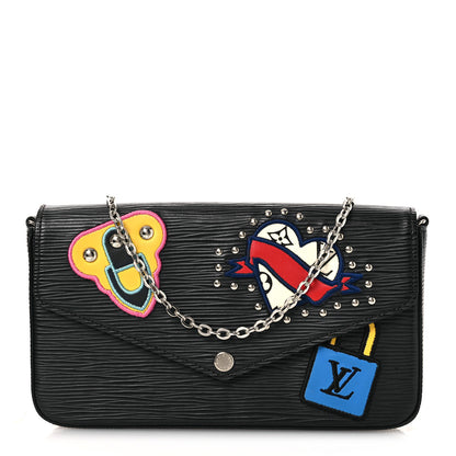 Louis Vuitton Epi LV Stories Pochette Felicie Black 1 of 12