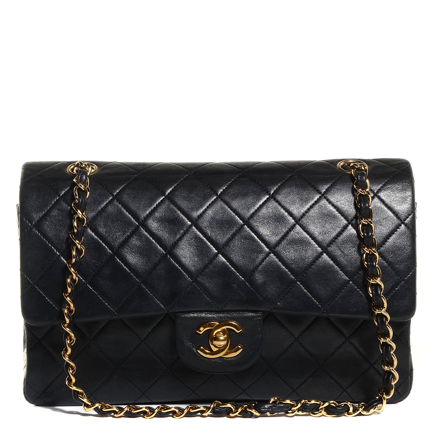 Chanel Lambskin Medium Double Flap Black 1 of 9