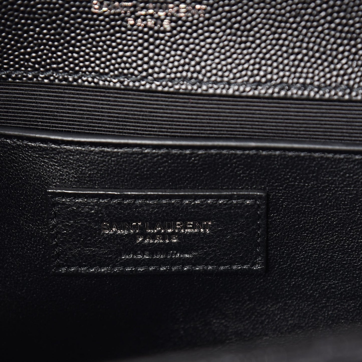 Grain De Poudre Textured Mixed Matelasse Triquilt Medium Monogram Satchel Black