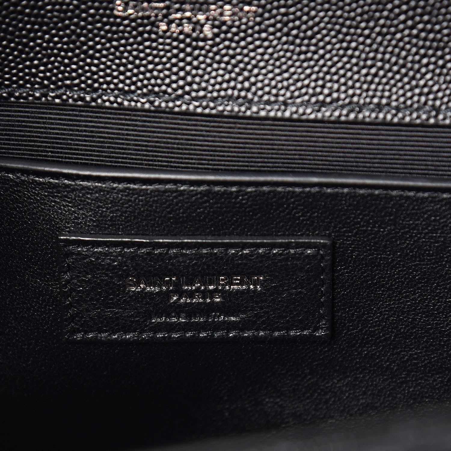 Saint Laurent Grain De Poudre Textured Mixed Matelasse Triquilt Medium Monogram Satchel Black 6 of 9