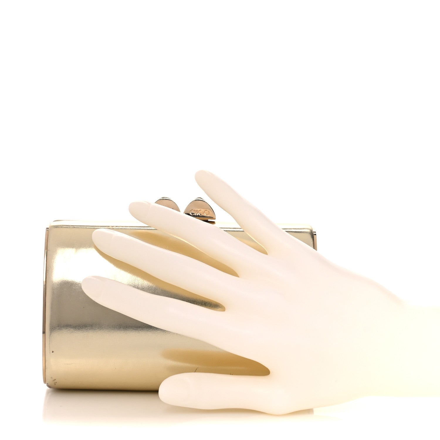 Jimmy Choo Mini Tube Clutch Gold 2 of 16