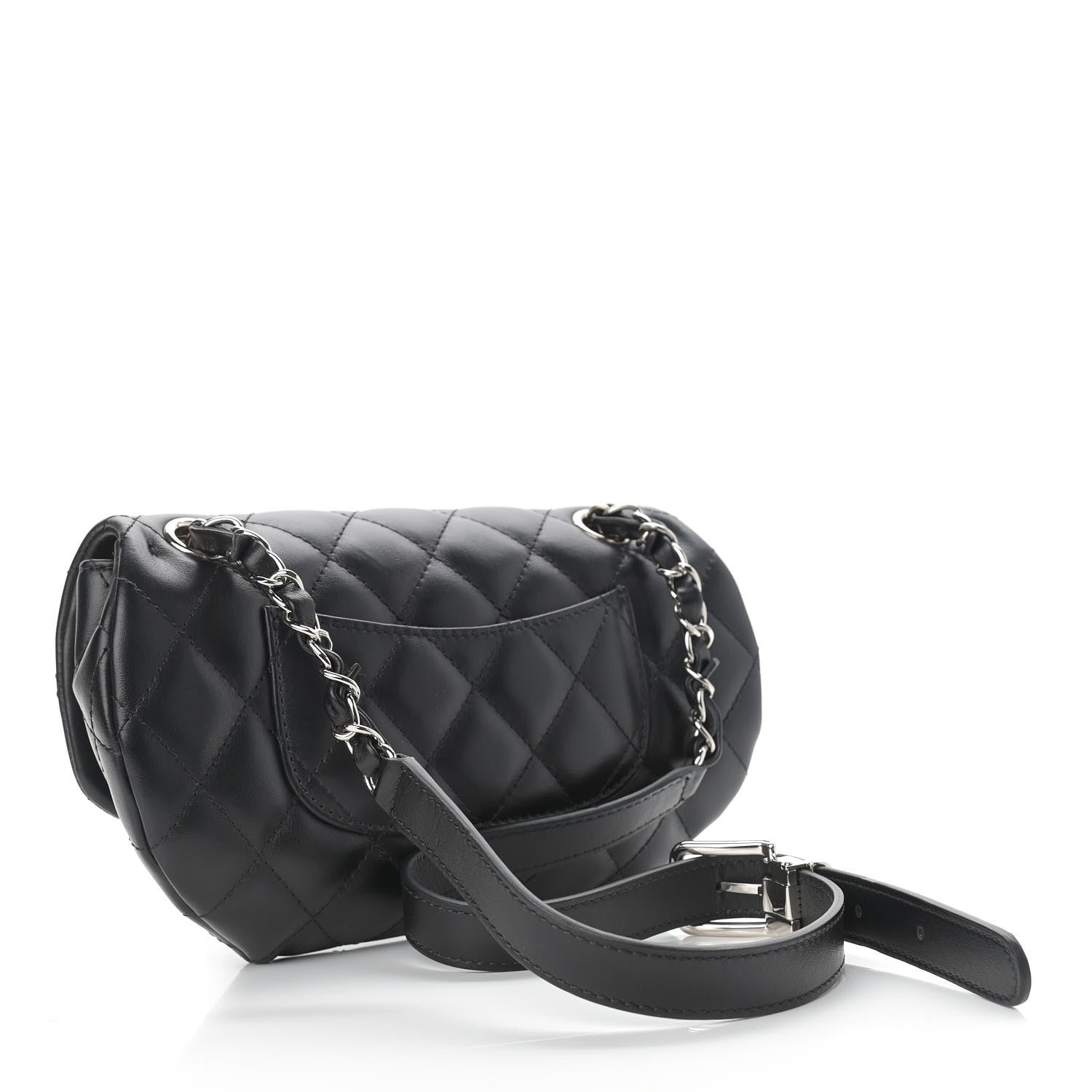 Chanel Calfskin Quilted CC Uniform Flap Belt Bag Black 3 of 11