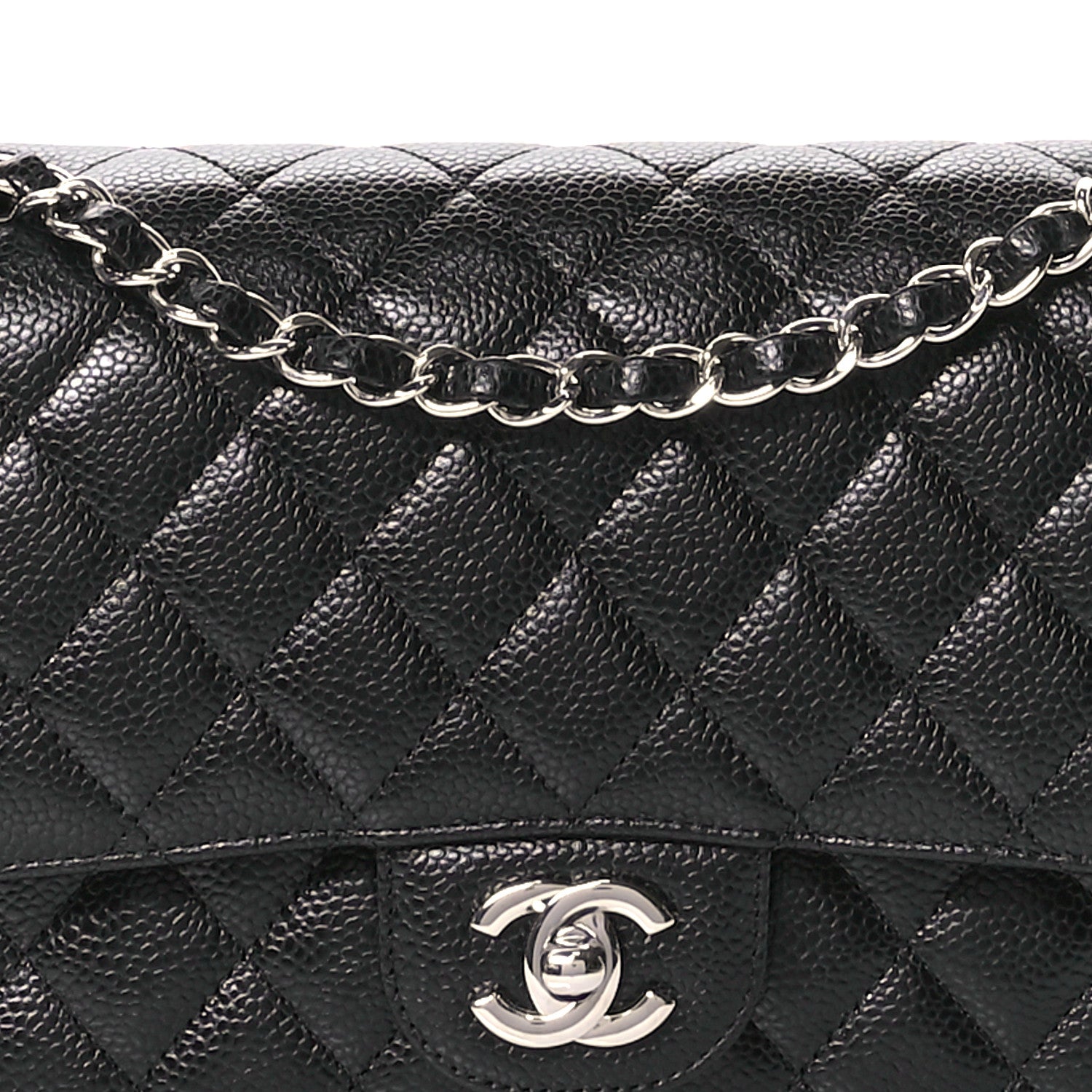 Chanel Caviar Quilted Medium Double Flap Black 8 of 11