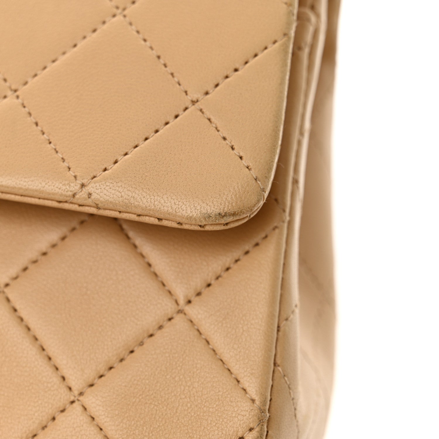 Chanel Lambskin Quilted Small Double Flap Beige 15 of 16