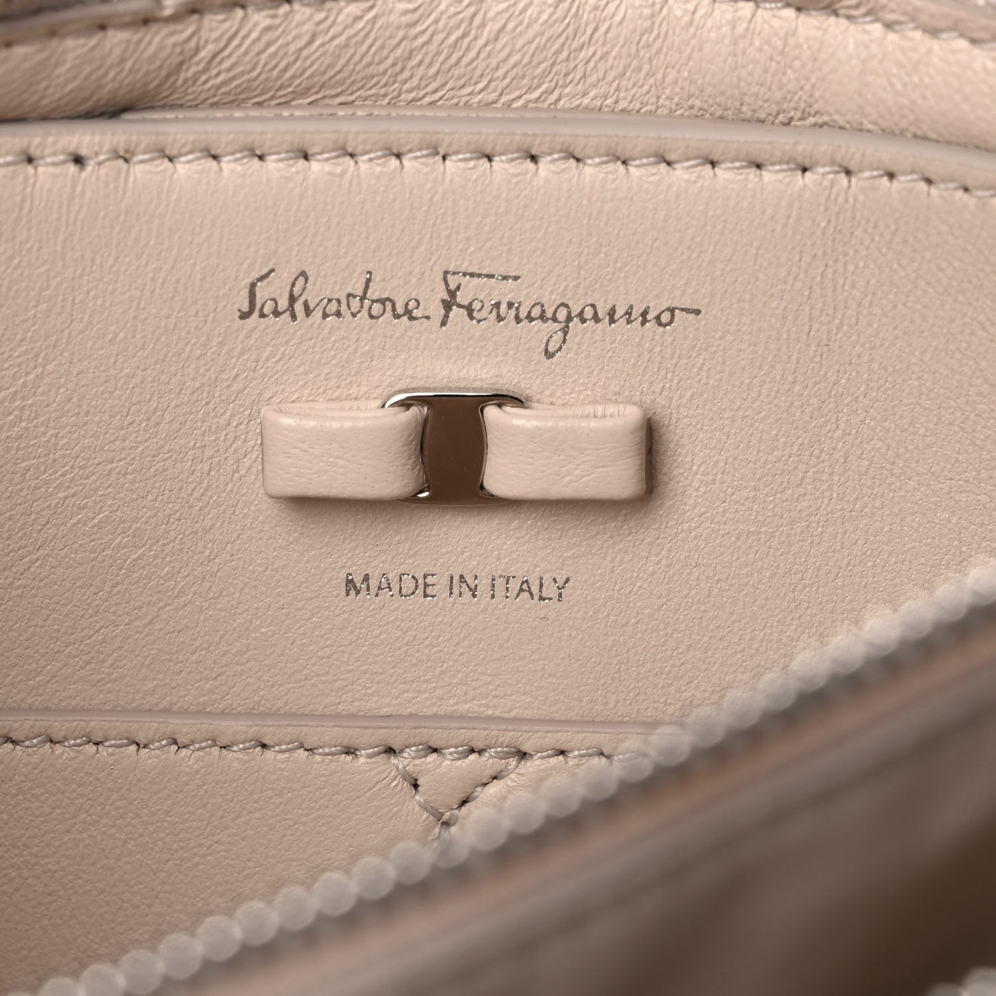 Calfskin Small Viva Bow Shoulder Bag Bone