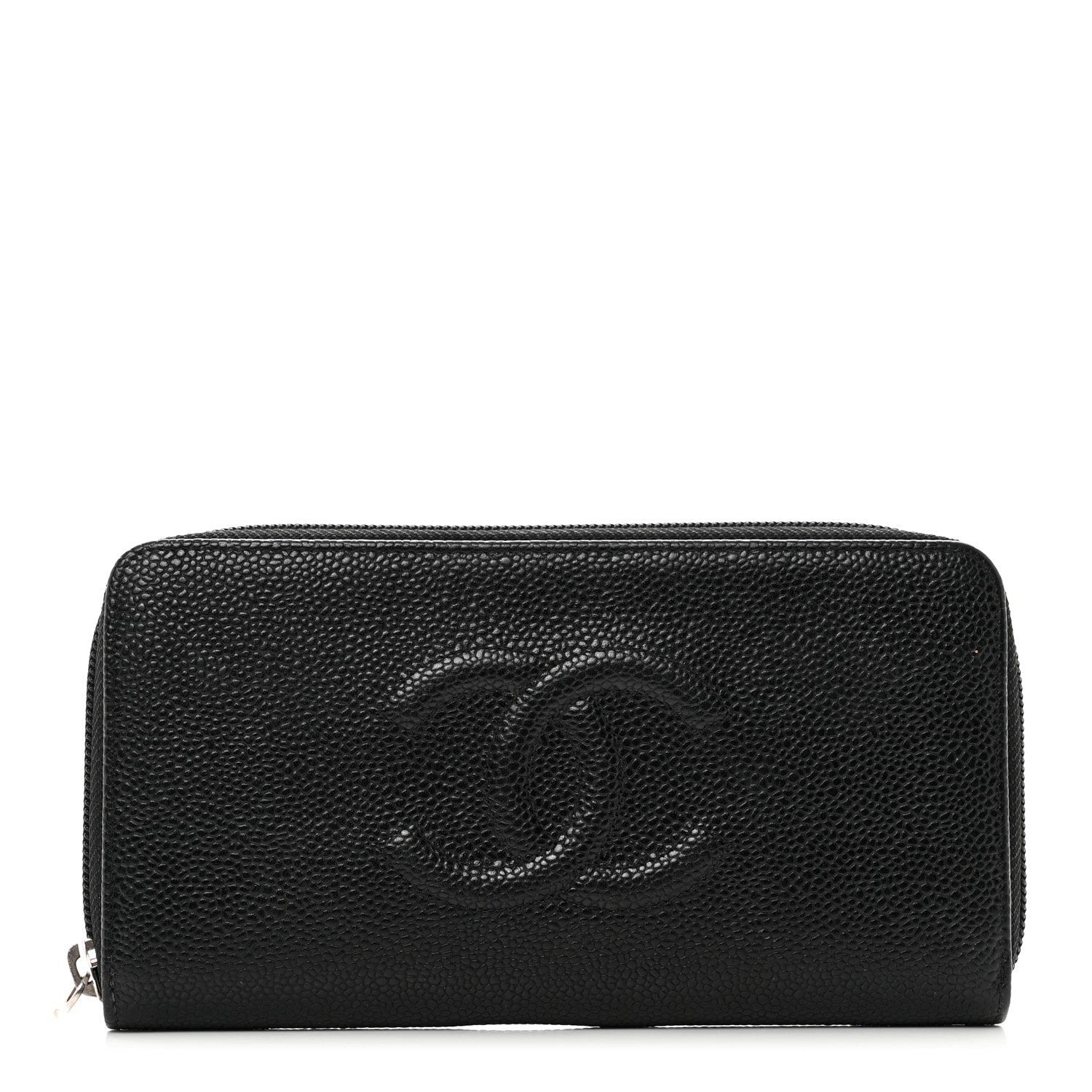 Chanel Caviar Large Timeless CC Zip Around Organizer Wallet Black 1 of 9