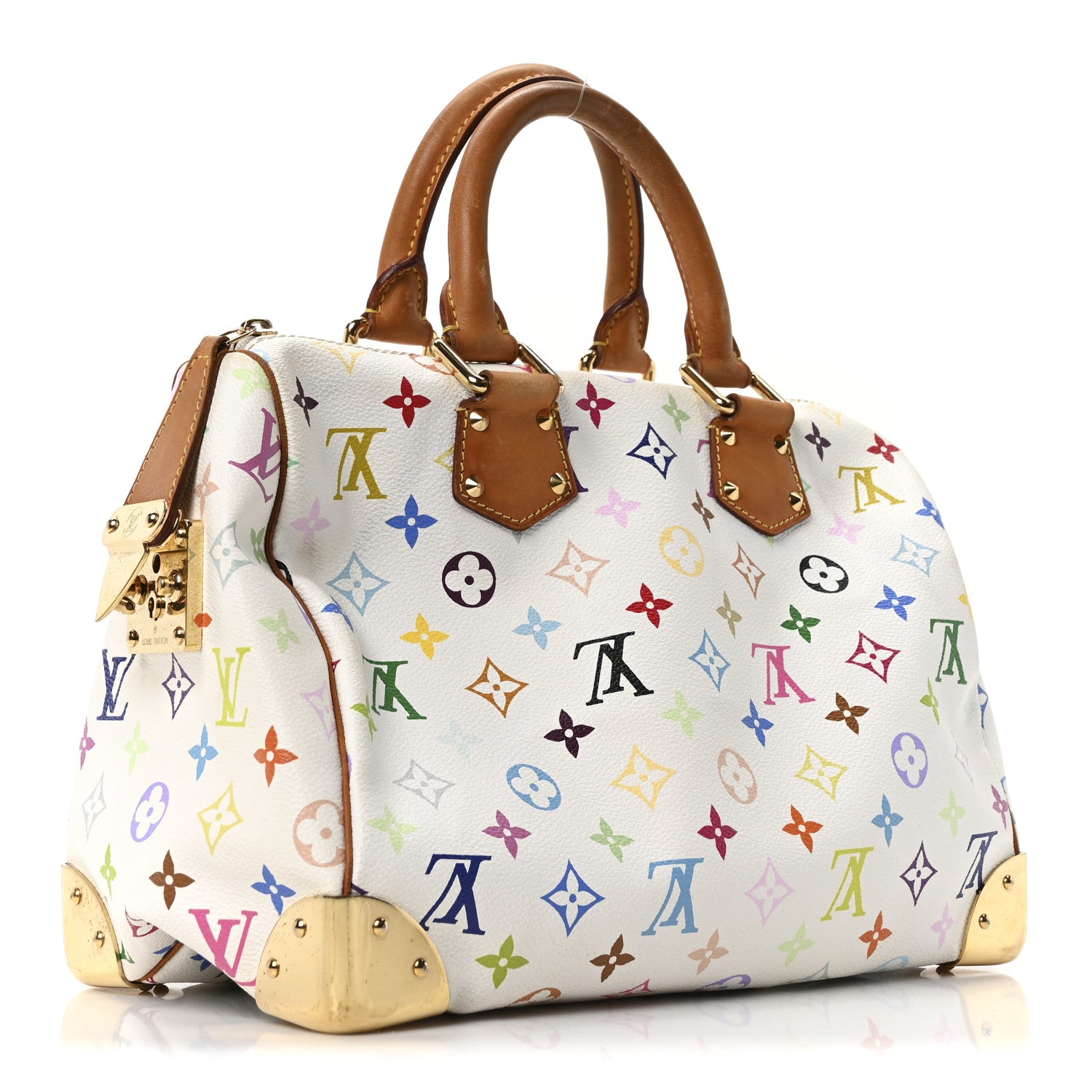 Louis Vuitton Monogram Multicolor Speedy 30 White 3 of 10