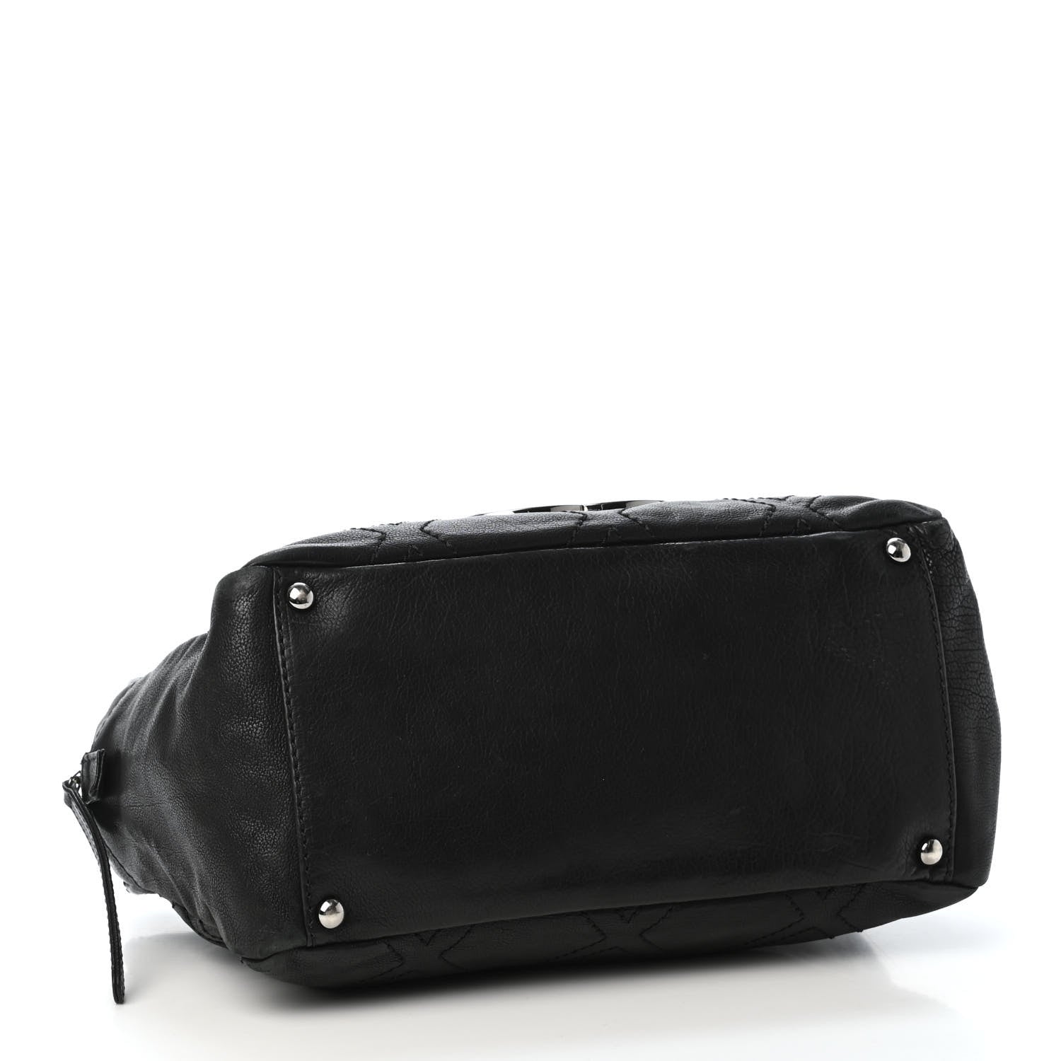 Chanel Calfskin Small Diamond Stitch Tote Black 4 of 5