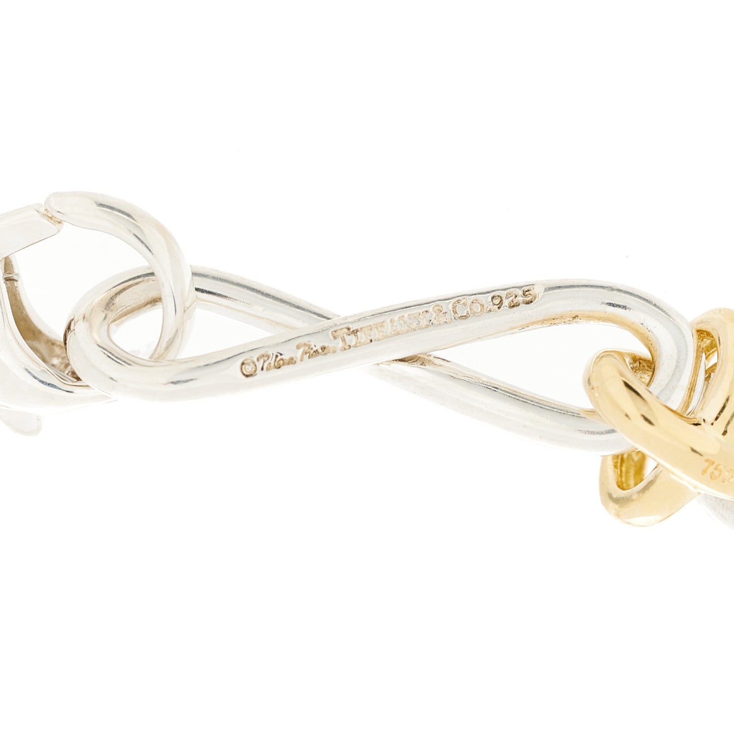 Tiffany Sterling Silver 18K Yellow Gold Paloma Picasso Twirl Link Bracelet 3 of 4