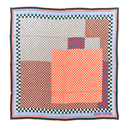 Louis Vuitton Silk Damier Aquarelle Scarf Piment 1 of 4
