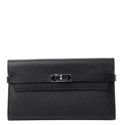 Hermes Epsom Kelly Longue Wallet Black 1 of 7