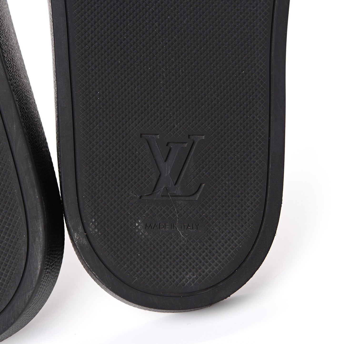 Rubber Monogram Eclipse Mens Waterfront Mules 12 Black