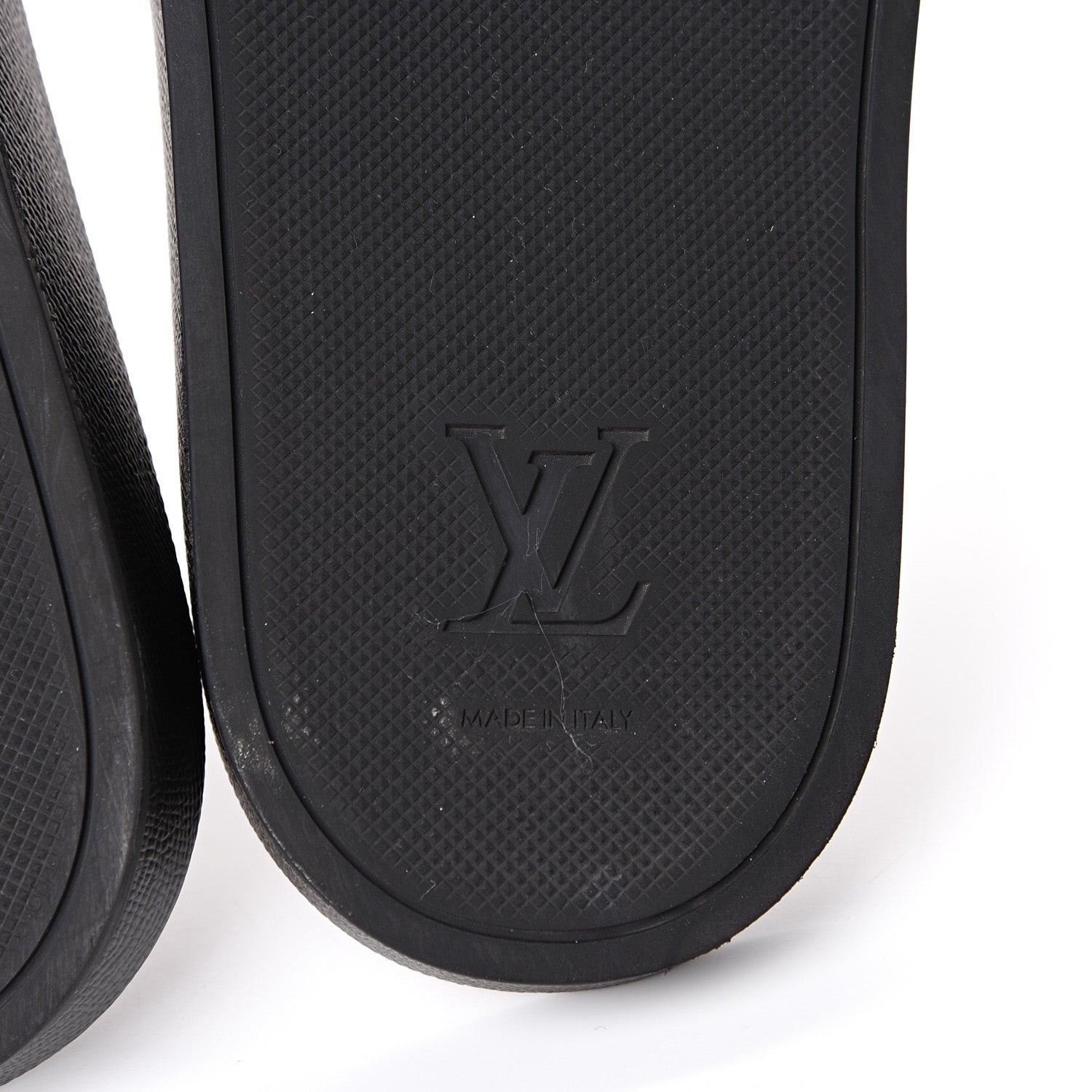 Louis Vuitton Rubber Monogram Eclipse Mens Waterfront Mules 12 Black 6 of 9