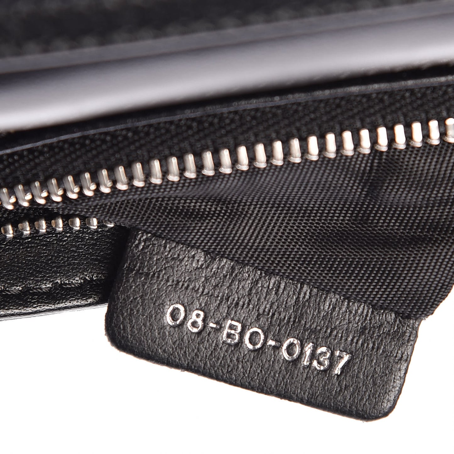 Grained Calfskin Diorama Wallet on Chain Pouch Black