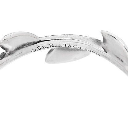 Tiffany Sterling Silver Paloma Picasso Narrow Olive Leaf Band Ring 49 5 4 of 4