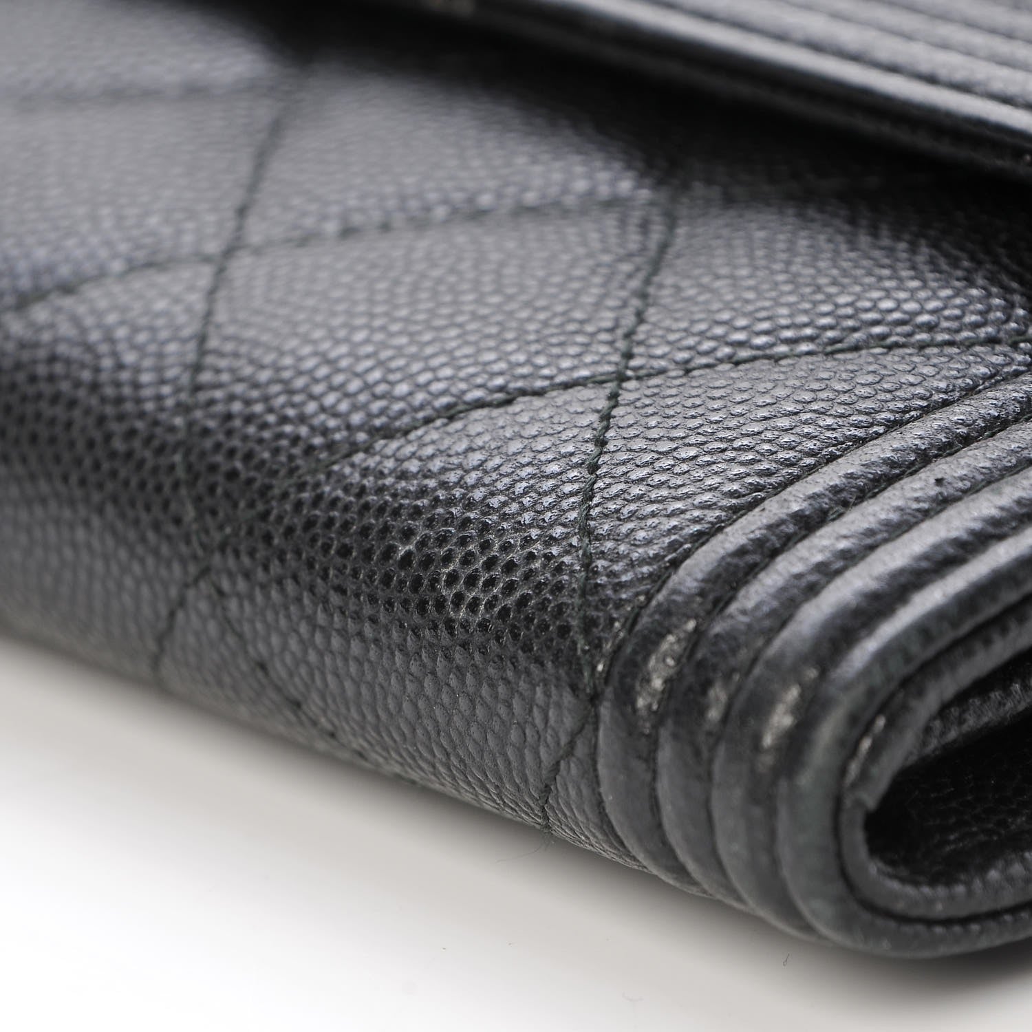 Chanel Caviar Quilted Boy Flap Wallet Black 13 of 14