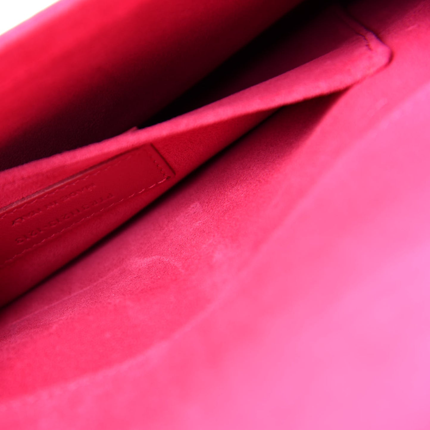 Calfskin Classic Y Ligne Clutch Fuchsia