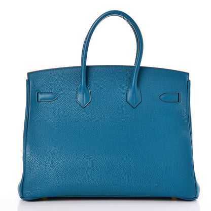 Hermes Togo Birkin 35 Bleu Izmir 4 of 32