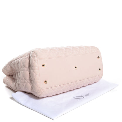 Christian Dior Lambskin Cannage Large Dior Soft Shopping Tote Light Pink 4 of 9
