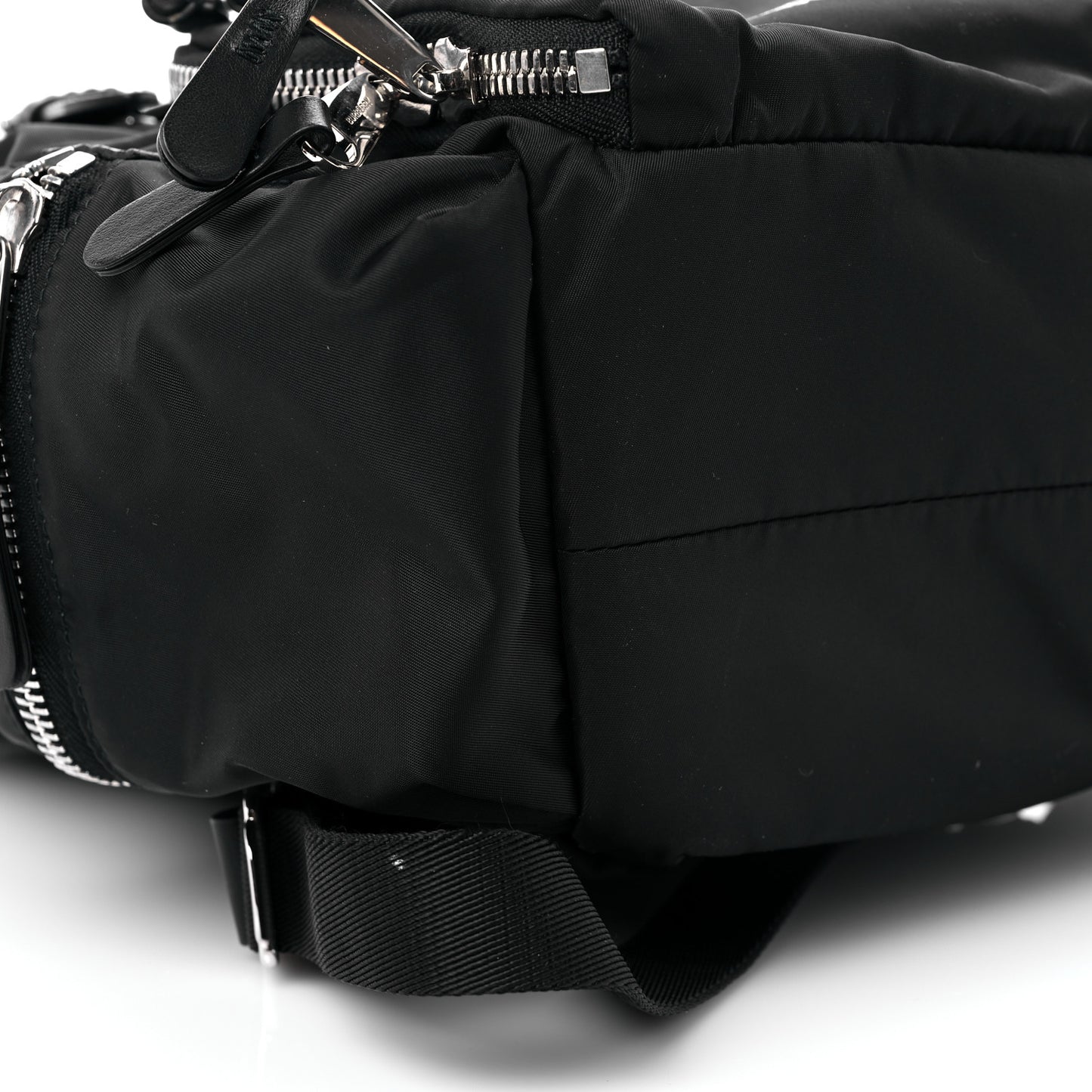 Nylon Logo Print Medium Rucksack Backpack Black