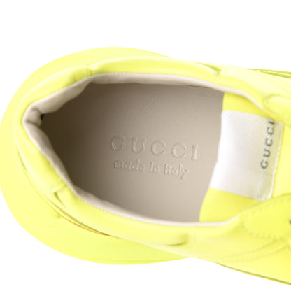 Gucci Calfskin Mens Rhyton Sneakers 9 Yellow Fluo 7 of 11