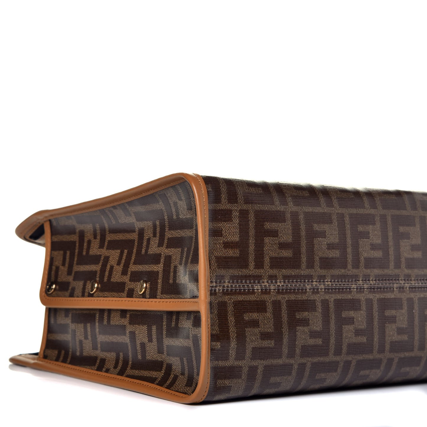 Glazed Fabric Vitello Century FF 1974 Stamp Patch Medium Peekaboo Defender Cover Mogano Panna Caramello