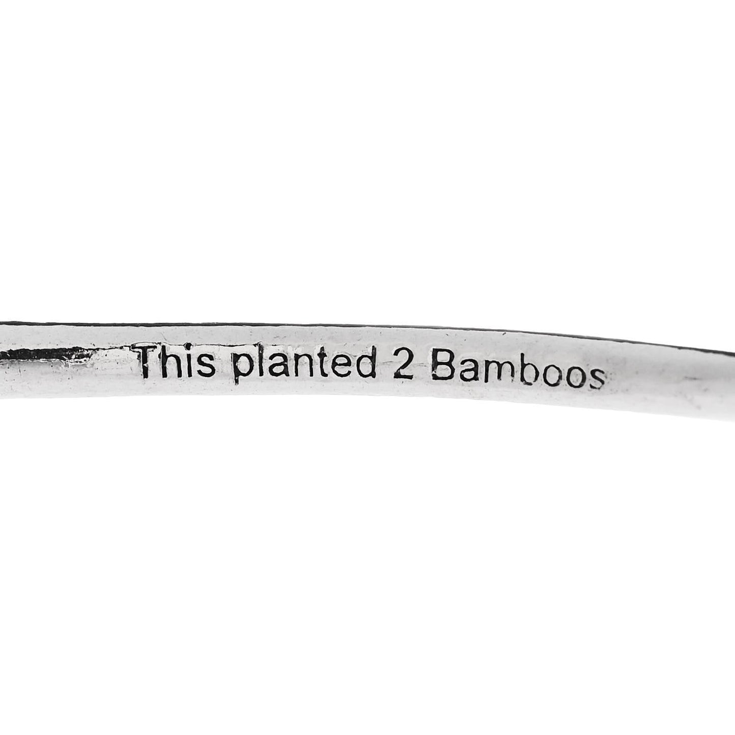 Sterling Silver Slim Bamboo Bangle Bracelet