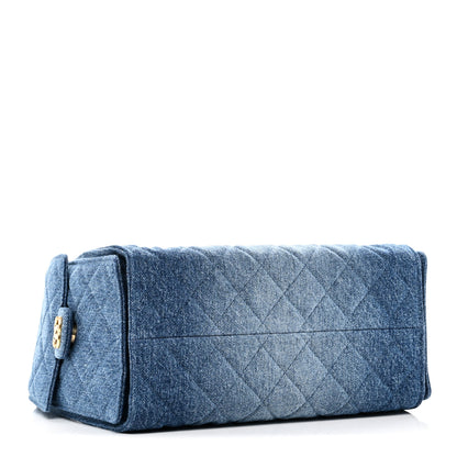 Chanel Washed Denim Quilted Small Chanel 25 Handbag Blue 4 of 11