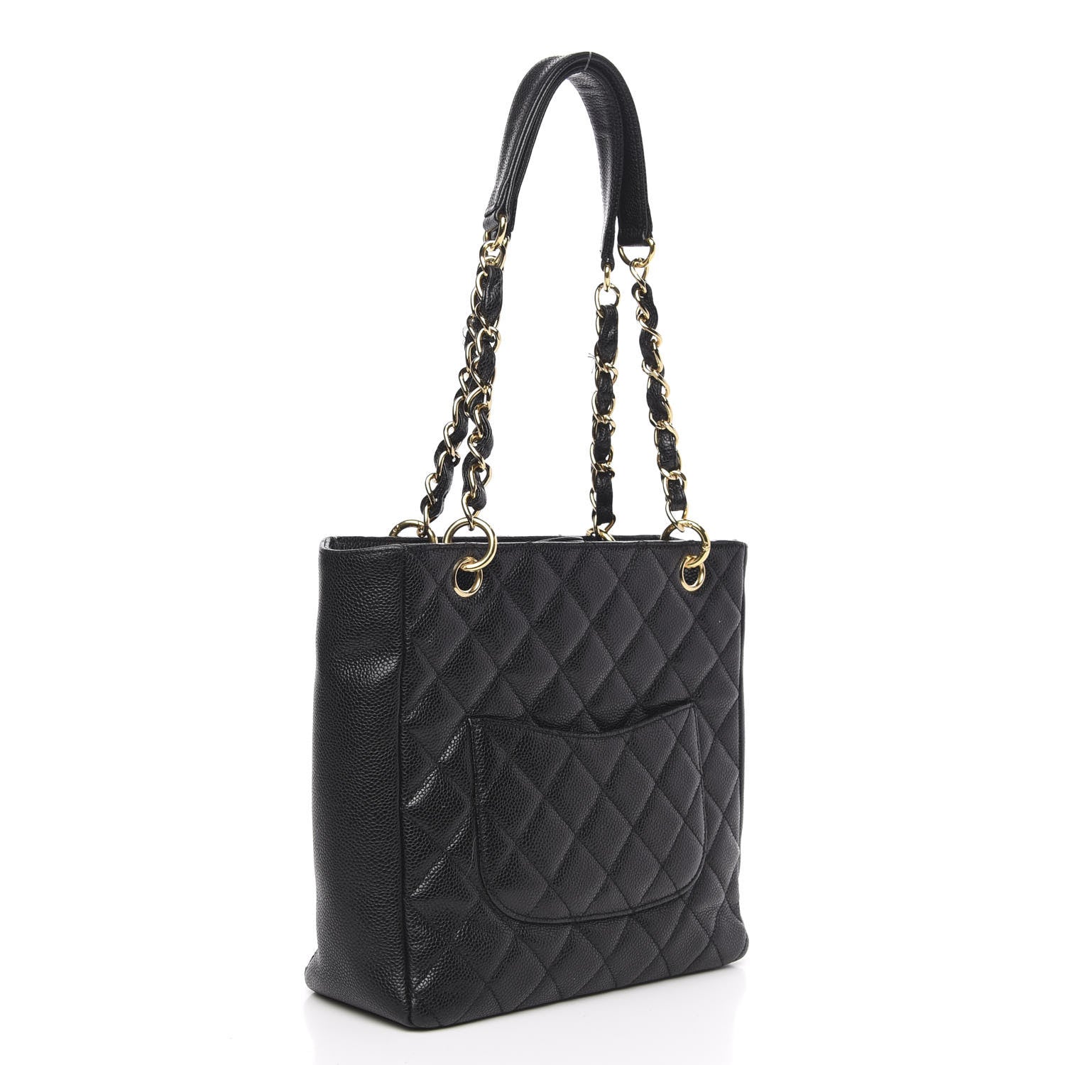 Chanel Caviar Quilted Petit Shopping Tote PST Black 3 of 14