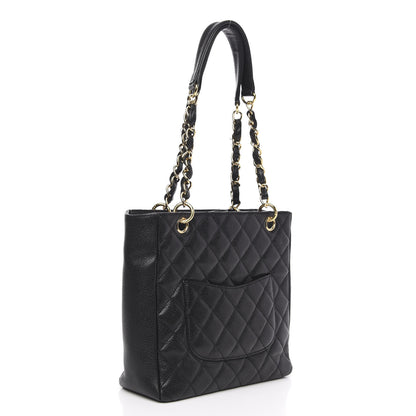 Chanel Caviar Quilted Petit Shopping Tote PST Black 3 of 14