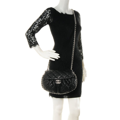 Chanel Lambskin Chain Around Medium Messenger Bag Black 2 of 8