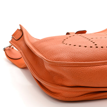 Hermes Taurillon Clemence Evelyne III PM Orange 9 of 12