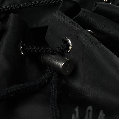 Prada Technical Nylon Saffiano Double Buckle Backpack Black 12 of 14