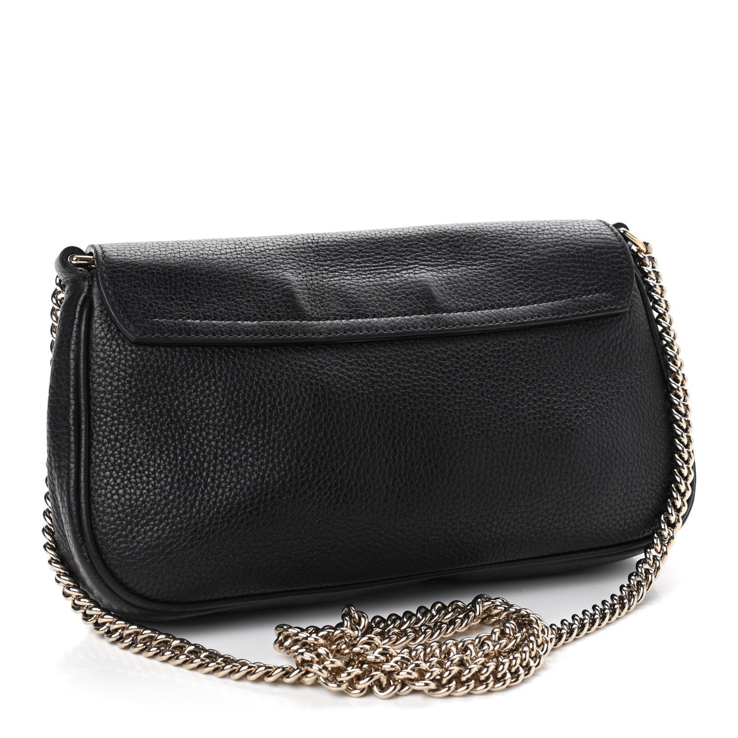 Gucci Pebbled Calfskin Medium Soho Flap Crossbody Black 2 of 5