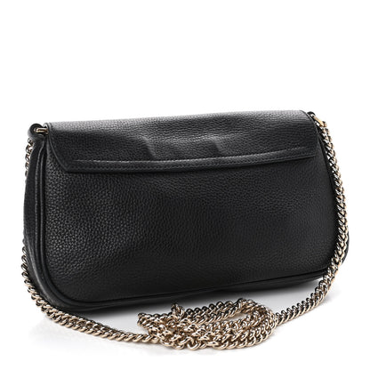 Gucci Pebbled Calfskin Medium Soho Flap Crossbody Black 2 of 5