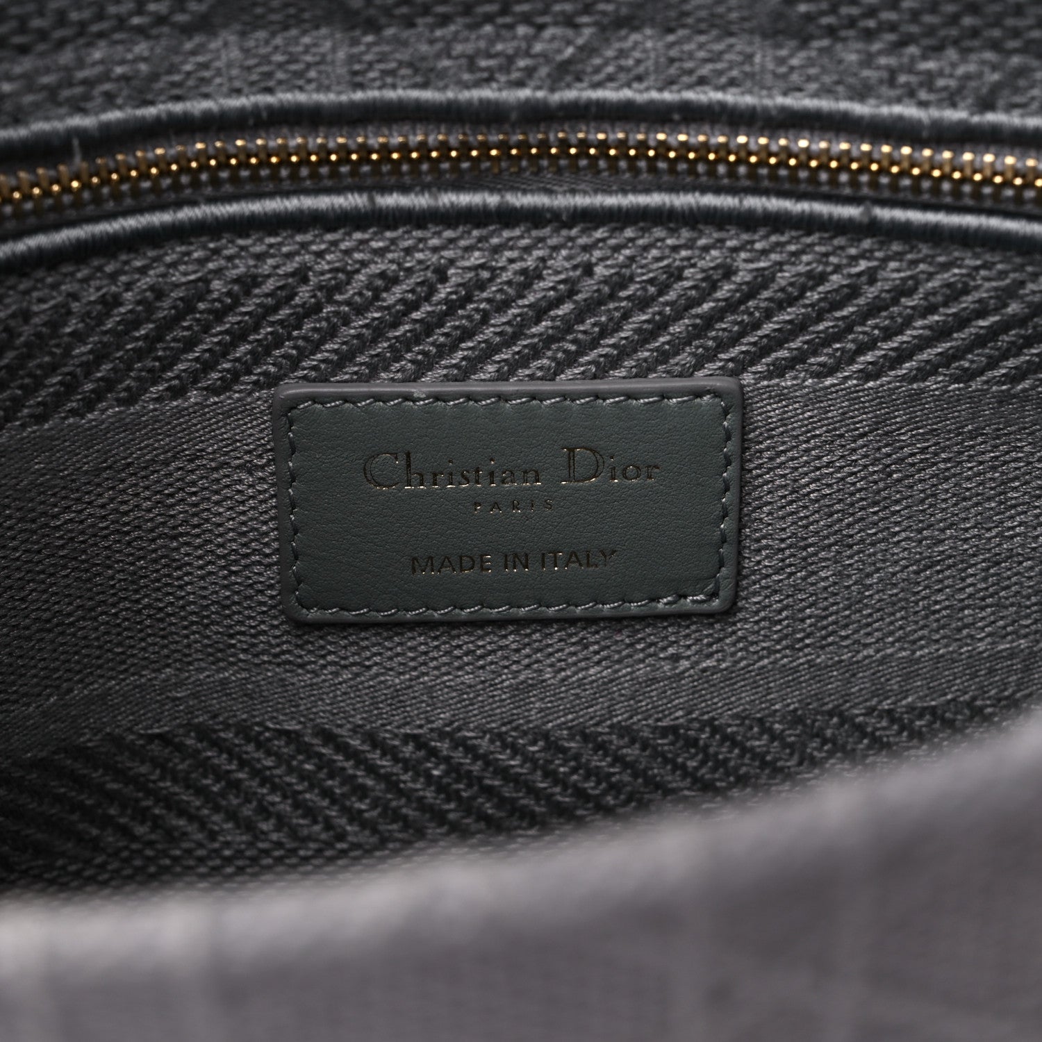 Christian Dior Canvas Embroidered Cannage Medium Lady D-Lite Gray 5 of 8