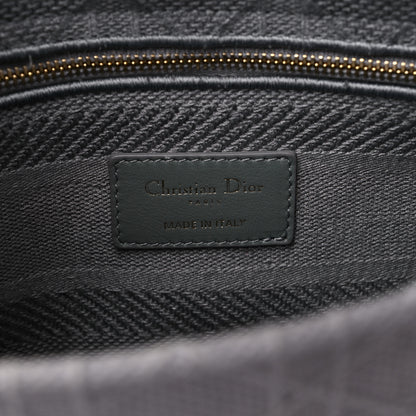 Christian Dior Canvas Embroidered Cannage Medium Lady D-Lite Gray 5 of 8