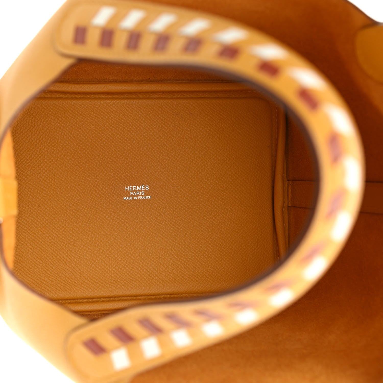 Hermes Epsom Tressage De Cuir Picotin Lock 18 PM Amber 5 of 9