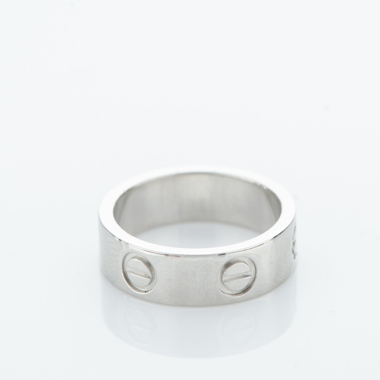 Platinum 5.5mm LOVE Ring 49 4.75