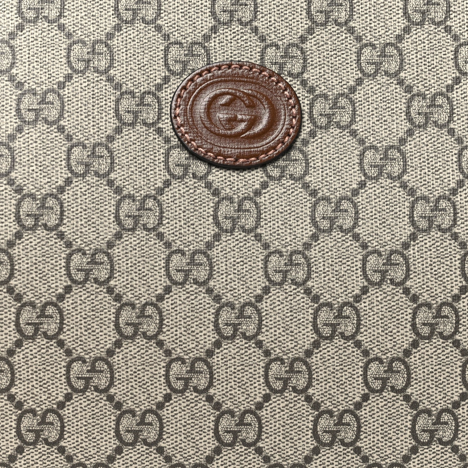 Gucci GG Supreme Monogram Azalea Calfskin Retro Interlocking G Wristlet Messenger Bag Beige Ebony Brown Sugar Beige Ebony Brown Sugar 8 of 10
